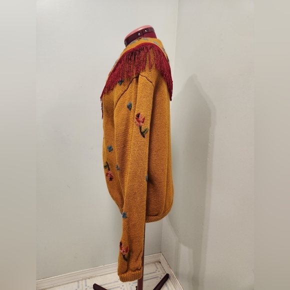 Carole Little Floral Embroidered Fringe Cardigan - Picture 2 of 12